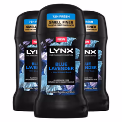 Lynx Deodorant Stick Blue Lavender with 72Hrs Freshness 50ml, 3 Pack