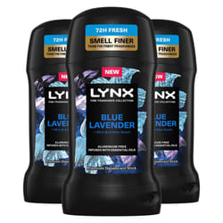 Lynx Deodorant Stick Blue Lavender with 72Hrs Freshness 50ml, 3 Pack