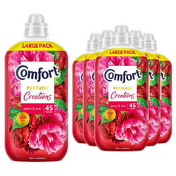 Comfort Fabric Conditioner Peony&Rose, 45Washes 1.35L, 6 Pack
