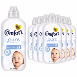 Comfort Fabric Conditioner Pure, 8 Pack of 31 Washes, 930 ml