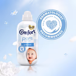 Comfort Fabric Conditioner Pure, 8 Pack of 31 Washes, 930 ml