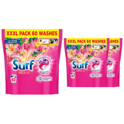 Surf XXXL 3 in 1 Laundry Washing Detergent Capsules Tropical Lily,180W