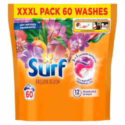 Surf XXXL 3 in 1 Laundry Washing Detergent Capsules Passion Bloom,180W