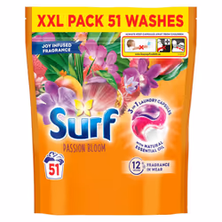 Surf 3 in 1 Laundry Washing Detergent Capsules Passion Bloom, 153 W