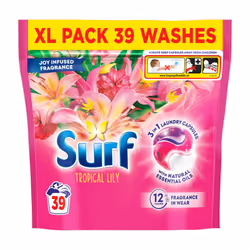 Surf 3 in 1 Laundry Washing Detergent Capsules Tropical Lily, 117