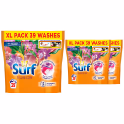 Surf 3 in 1 Laundry Washing Detergent Capsules Passion Bloom, 117 W