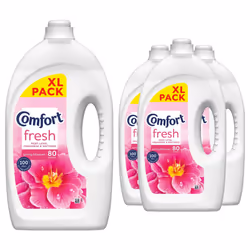 Comfort Fresh Spring Blossom Liquid Fabric Conditioner, 80W 2.4L, 4Pk