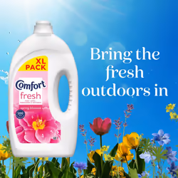Comfort Fresh Spring Blossom Liquid Fabric Conditioner, 80W 2.4L, 4Pk