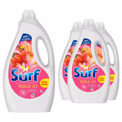 Surf XXXL Laundry Washing Detergent Tropical Lily 95W, 2.565L, 4 Pk