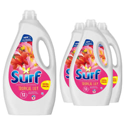 Surf XXXL Laundry Washing Detergent Tropical Lily 95W, 2.565L, 4 Pk