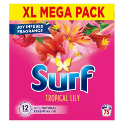 Surf XL Mega Pack Tropical Lily Laundry Washing Powder 75 W, 3.75 kg