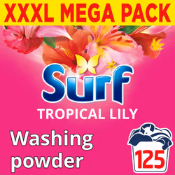 Surf XXXL Mega Pack Tropical Lily Laundry Washing Powder 125 W,6.25 kg