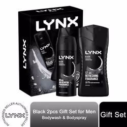Lynx Black 2pcs Bath & Body Gift Set For Men - Buy 1