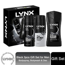 Lynx Black Bath & Body Trio Gift Set for Him - Buy 1