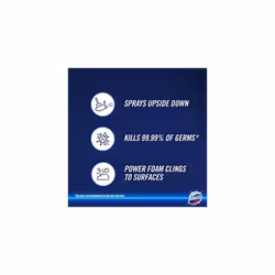 Power Foam Arctic Fresh bleach-free toilet & bathroom cleaner upside down spray - Eliminates 99.99%* of germs - 450 ml