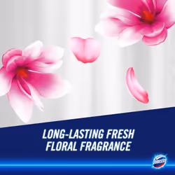 Power Foam Floral Burst Toilet & Bathroom Cleaner Spray sprays upside down & eliminates 99.99% of germs* multi purpose