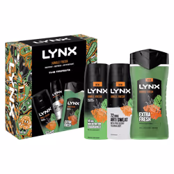 Jungle Fresh Trifecta deodorant Gift Set body spray, body wash + antiperspirant perfect gifts for him 3 piece