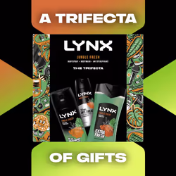 Jungle Fresh Trifecta deodorant Gift Set body spray, body wash + antiperspirant perfect gifts for him 3 piece