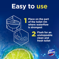 Power 5 Lime Toilet Rim Blocks toilet freshener with a long-lasting fragrance clean and freshen for up to 300 flushes 5x 50 g