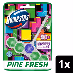 Domestos Power 5 Toilet Rim Block Pine Fresh 50g, Pk of 9