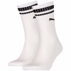 2-Pack Heritage Stripe Sports Socks, White - Eur 39-42