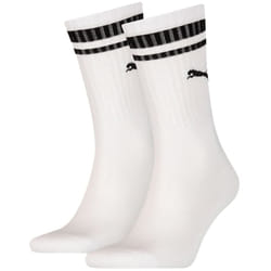 2-Pack Heritage Stripe Sports Socks, White - Eur 39-42