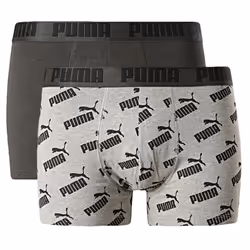 Puma AOP 2 Pack Boxers - Grey, X-Large