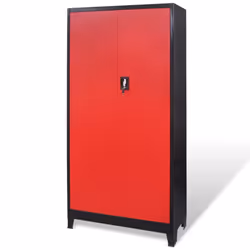vidaXL Tool Cabinet with Tool Chest Steel Red and Black Tool Storage Organiser - Additional view 5