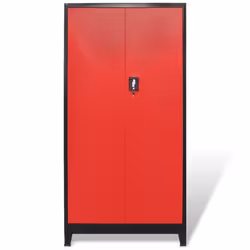 vidaXL Tool Cabinet with Tool Chest Steel Red and Black Tool Storage Organiser - Additional view 6