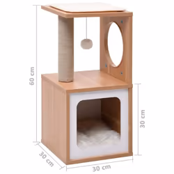 vidaXL Cat Tree with Sisal Scratching Mat 60cm Kitten Furniture Pet Supply - Additional view 8
