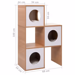 vidaXL Cat Condo House with Sisal Scratching Mat Scratch Tower Tree Cat Bed - Additional view 7