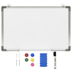 vidaXL Magnetic Dry-erase Whiteboard White 60x40cm Steel Presentation Supply