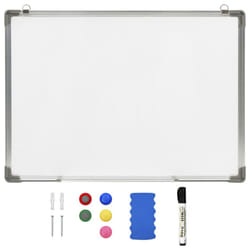 vidaXL Magnetic Dry-erase Whiteboard White 90x60cm Steel Presentation Supply