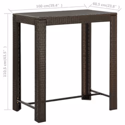 VidaXL 45873 outdoor table Brown - Additional view 6