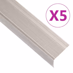 ) vidaXL 5x Stair Nosings L Aluminium Multi Sizes Multi Colours Multi Models - champagne, 90 cm (5 pcs