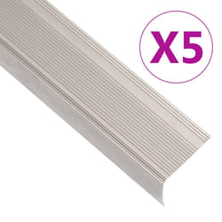 ) vidaXL 5x Stair Nosings L Aluminium Multi Sizes Multi Colours Multi Models - champagne, 90 cm (5 pcs