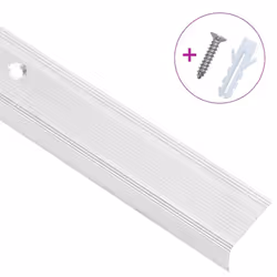 ) vidaXL 5x Stair Nosings L Aluminium Multi Sizes Multi Colours Multi Models - silver, 100 cm (5 pcs - Additional view 2