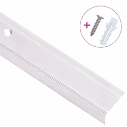 ) vidaXL 5x Stair Nosings L Aluminium Multi Sizes Multi Colours Multi Models - silver, 100 cm (5 pcs - Additional view 2