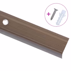 ) vidaXL 5x Stair Nosings L Aluminium Multi Sizes Multi Colours Multi Models - brown, 100 cm (5 pcs