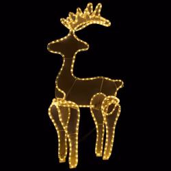 vidaXL Reindeer Christmas Decoration with Mesh 306 LEDs Holiday Ornament Light