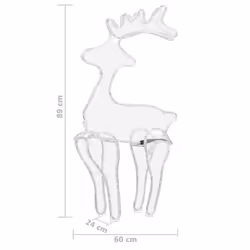 vidaXL Reindeer Christmas Decoration with Mesh 306 LEDs Holiday Ornament Light - Additional view 6