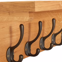 vidaXL Solid Oak Wood Coat Rack Home Wooden Cloth Hanger Entryway Furniture - Additional view 5