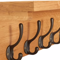 vidaXL Solid Oak Wood Coat Rack Entryway Furniture Home Wooden Cloth Hanger - Additional view 5