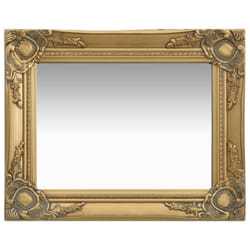 vidaXL Wall Mirror Baroque Style 50x40 cm Gold Hanging Mirror Bathroom Mirror