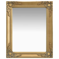 vidaXL Wall Mirror Baroque Style 50x60 cm Gold Hanging Mirror Bathroom Mirror