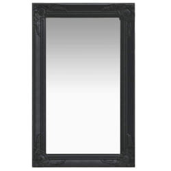 vidaXL Wall Mirror Baroque Style 50x80 cm Black Hanging Mirror Bathroom Mirror