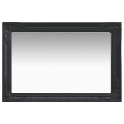 vidaXL Wall Mirror Baroque Style 60x40 cm Black Hanging Mirror Antique Mirror