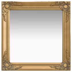 vidaXL Wall Mirror Baroque Style 60x60 cm Gold Hanging Mirror Antique Mirror