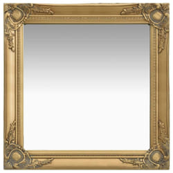 vidaXL Wall Mirror Baroque Style 60x60 cm Gold Hanging Mirror Antique Mirror
