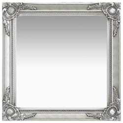 vidaXL Wall Mirror Baroque Style 60x60 cm Silver Hanging Mirror Antique Mirror